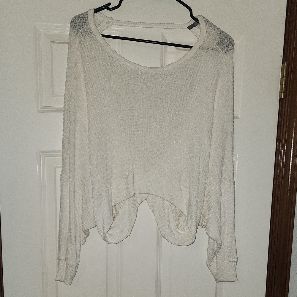 Jolie Cream Textured Tunic Top